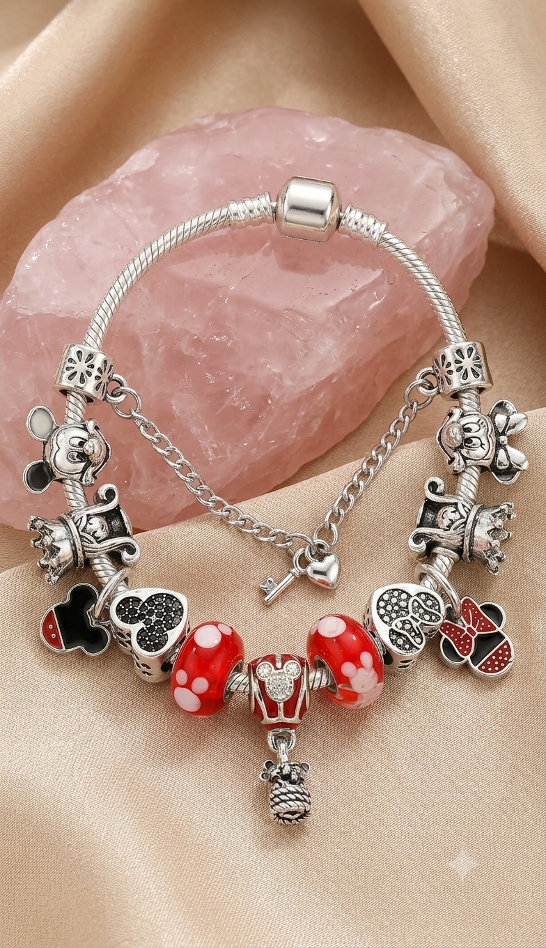 Fairytale Magic Red Balloon Charm Bracelet