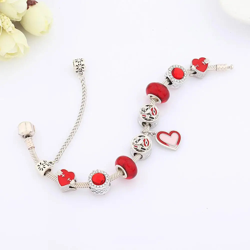 Passion Red Charm Bracelet