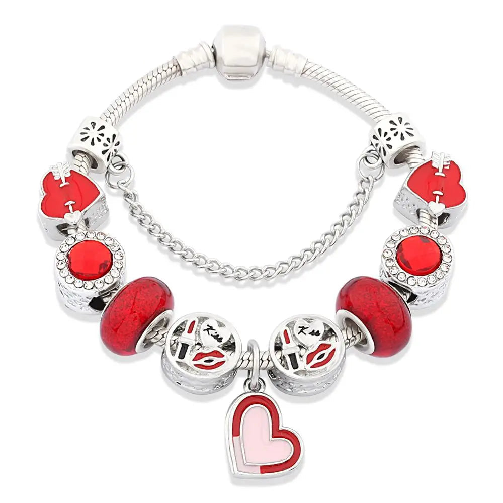 Passion Red Charm Bracelet