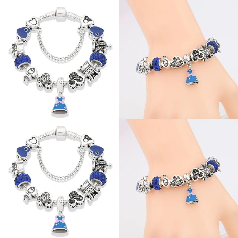Enchanted Sapphire Blue Charm Bracelet