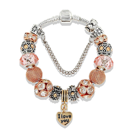 Rosé Elegance Charm Bracelet