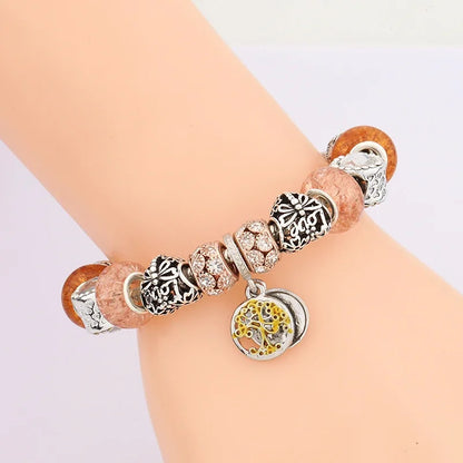 Amber Glow Charm Bracelet