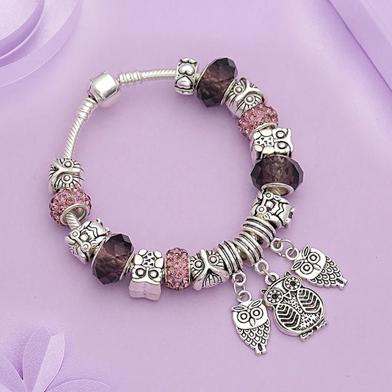 Enchanted Owl Wisdom Charm Bracelet - Liora