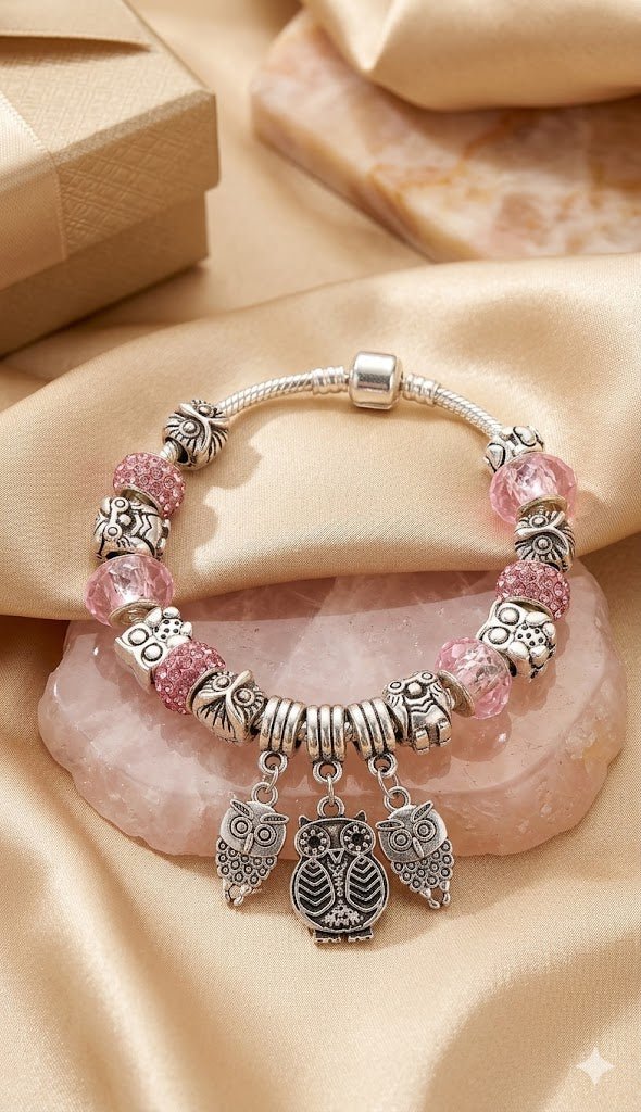 Enchanted Owl Wisdom Charm Bracelet - Liora