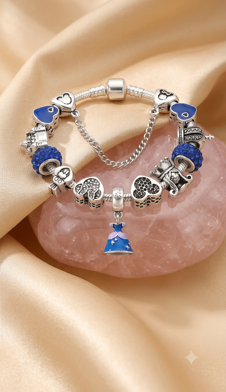 Enchanted Sapphire Blue Charm Bracelet - Liora