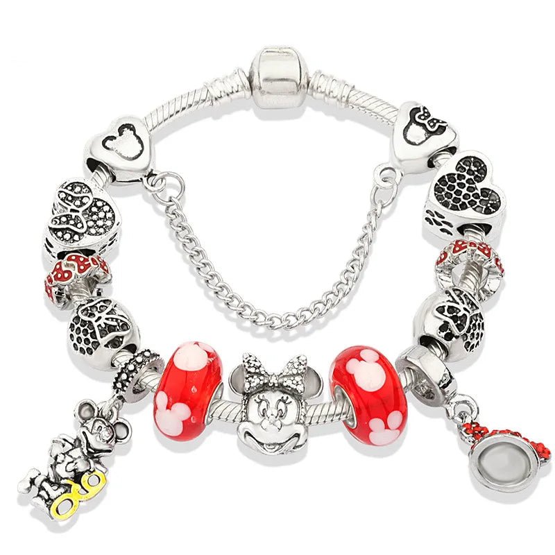 Magical Celebration Red Crystal Charm Bracelet - Liora
