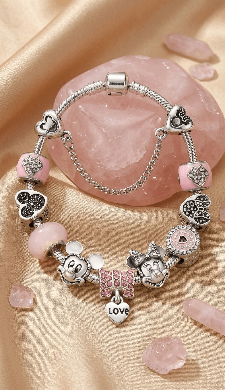 Magical Kingdom Pastel Pink Charm Bracelet - Liora