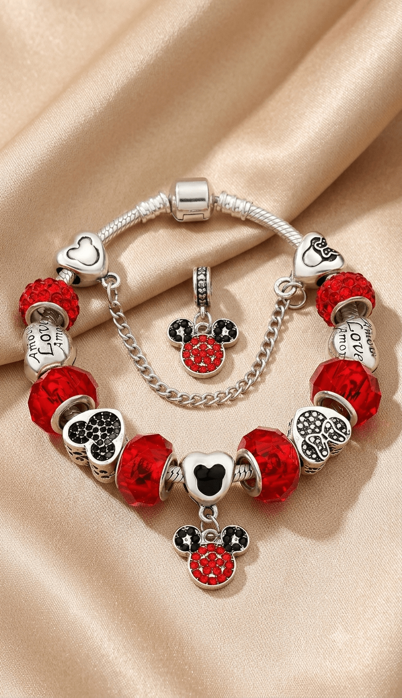 Magical Mouse-Motif Pave Crystal Bracelet - Liora
